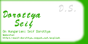 dorottya seif business card